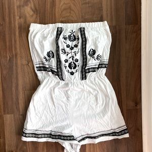 Black and white romper